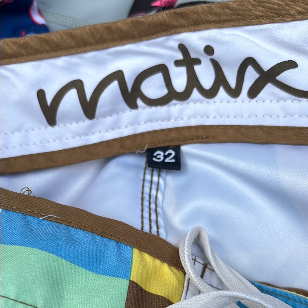 Matix Multicolor Checkered Swim Shorts - Picture 2 of 3
